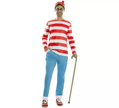 Traje de caminhante listrado masculino