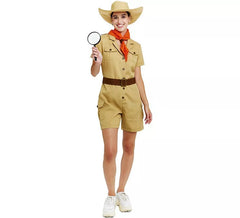Fato de explorador clássico com cinto para mulher