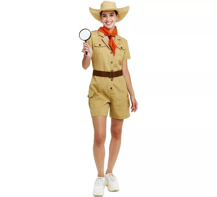 Translation missing: pt-PT.Disfraz de Exploradora clásica con cinturón para mujer