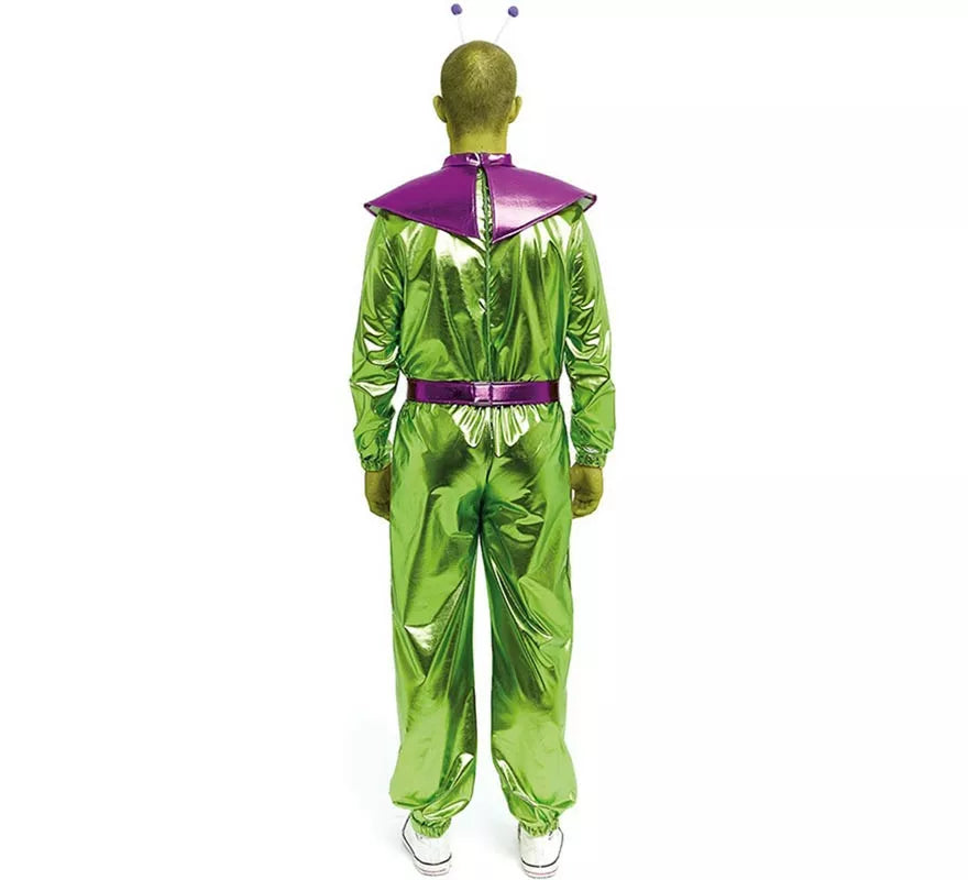 Translation missing: pt-PT.Disfraz de Extraterrestre verde y morado para hombre
