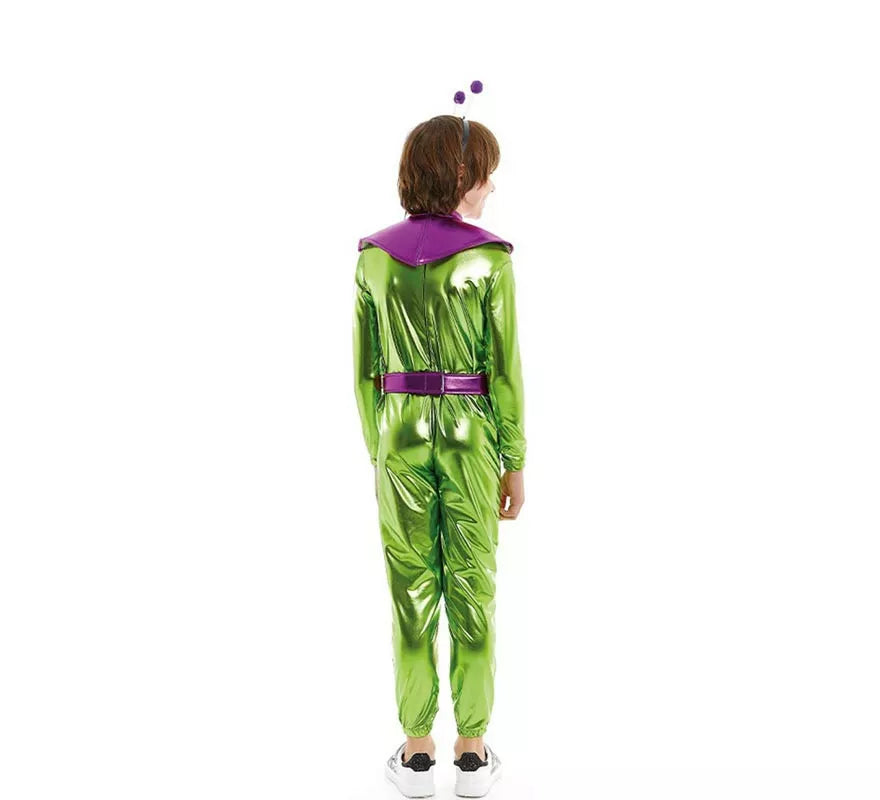 Translation missing: pt-PT.Disfraz de Extraterrestre verde y morado para niño