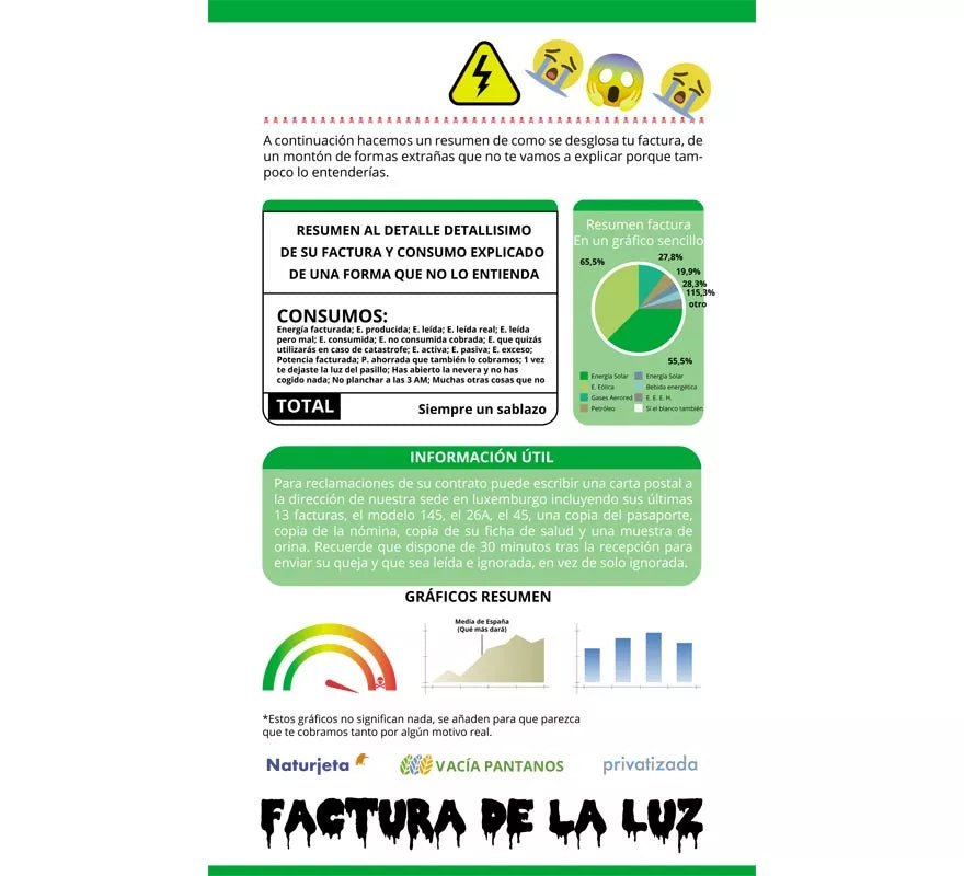 Translation missing: pt-PT.Disfraz de Factura de la Luz para adultos