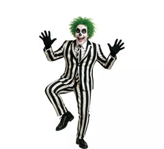 Fato de fantasma listrado para homem