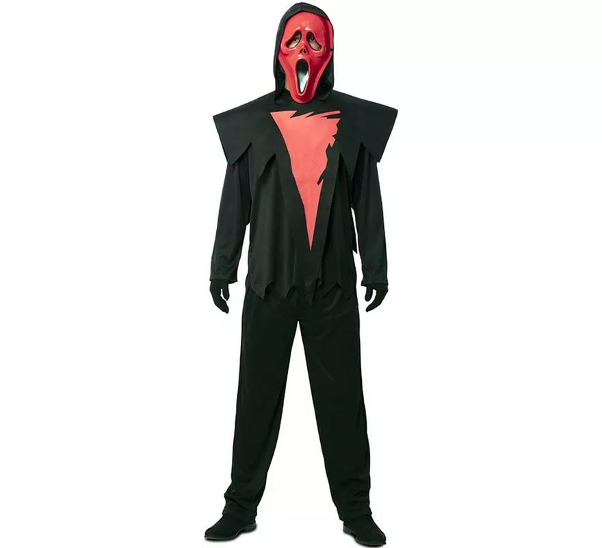 Translation missing: pt-PT.Disfraz de Fantasma Asesino rojo con máscara para hombre