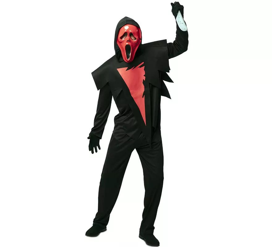 Translation missing: pt-PT.Disfraz de Fantasma Asesino rojo con máscara para hombre