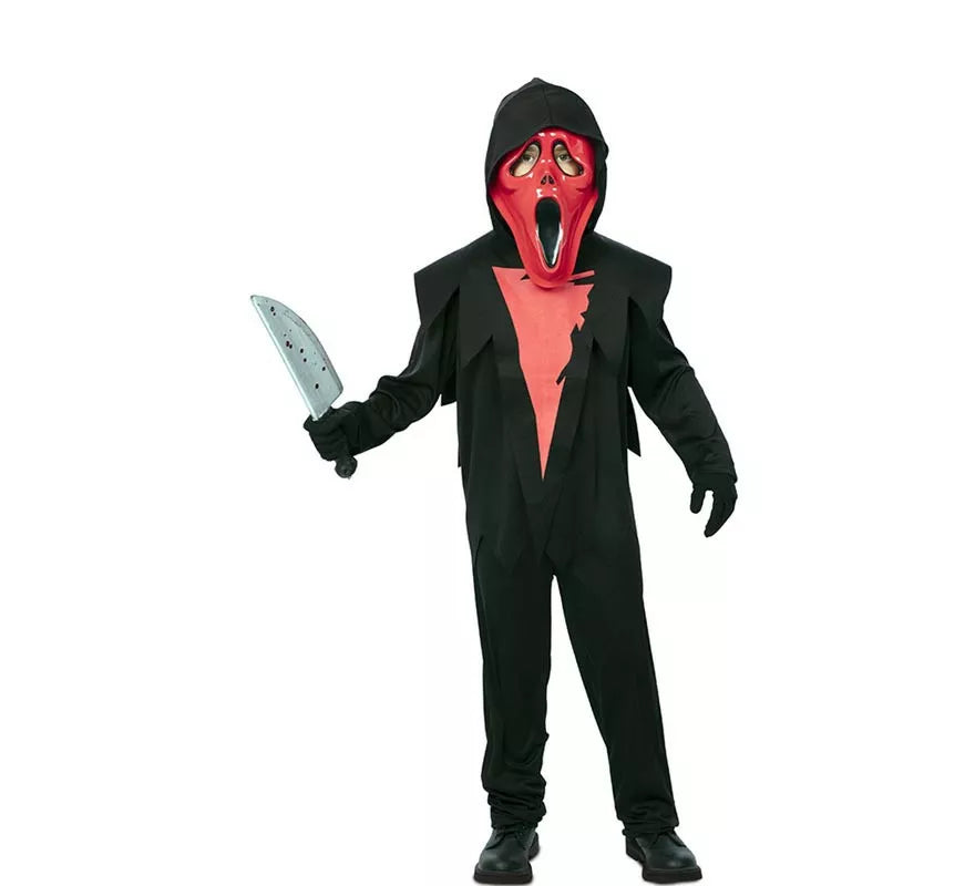 Translation missing: pt-PT.Disfraz de Fantasma Asesino rojo con máscara para niño