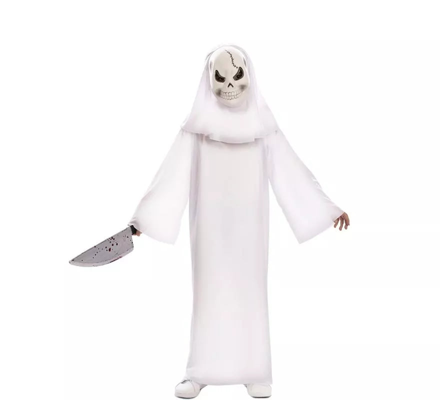 Translation missing: pt-PT.Disfraz de Fantasma blanco con Máscara para niño