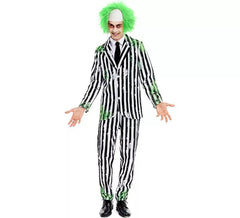 Traje fantasma de terno listrado masculino