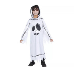 Fantasia infantil de fantasma acorrentado com capuz