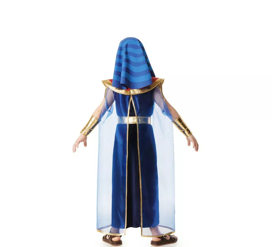 Translation missing: pt-PT.Disfraz de Faraón Egipcio azul para niño