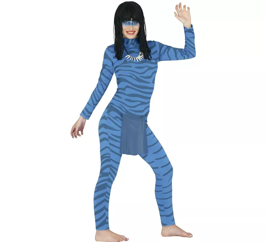 Translation missing: pt-PT.Disfraz de Felina Azul Extraterreste para mujer