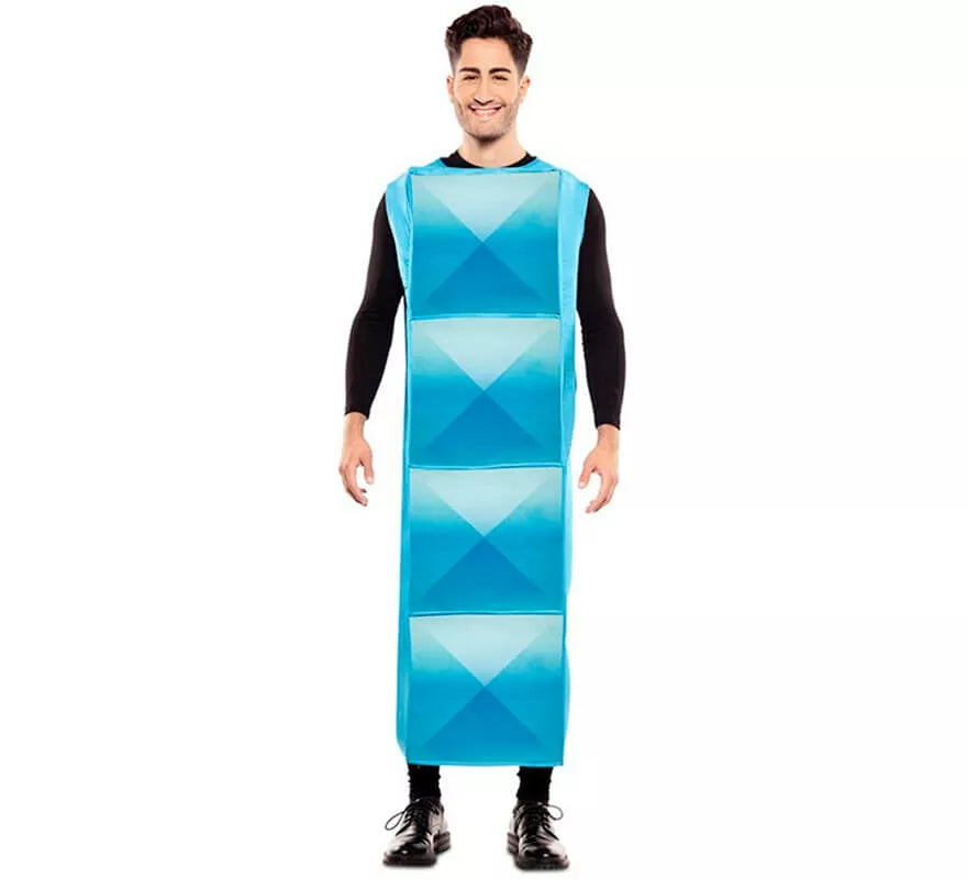 Disfraz de Figura de Tetris Azul Claro para adultos