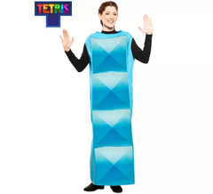 Fato de Tetris azul claro para adulto
