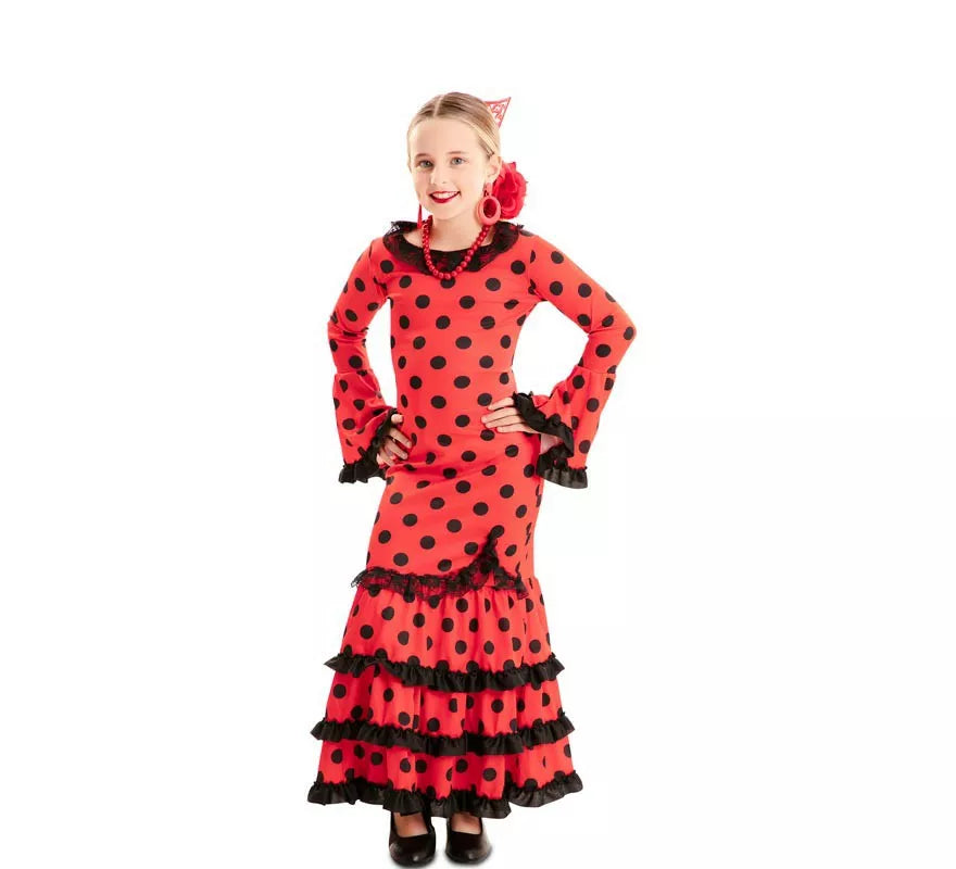 Translation missing: pt-PT.Disfraz de Flamenca Roja para niña