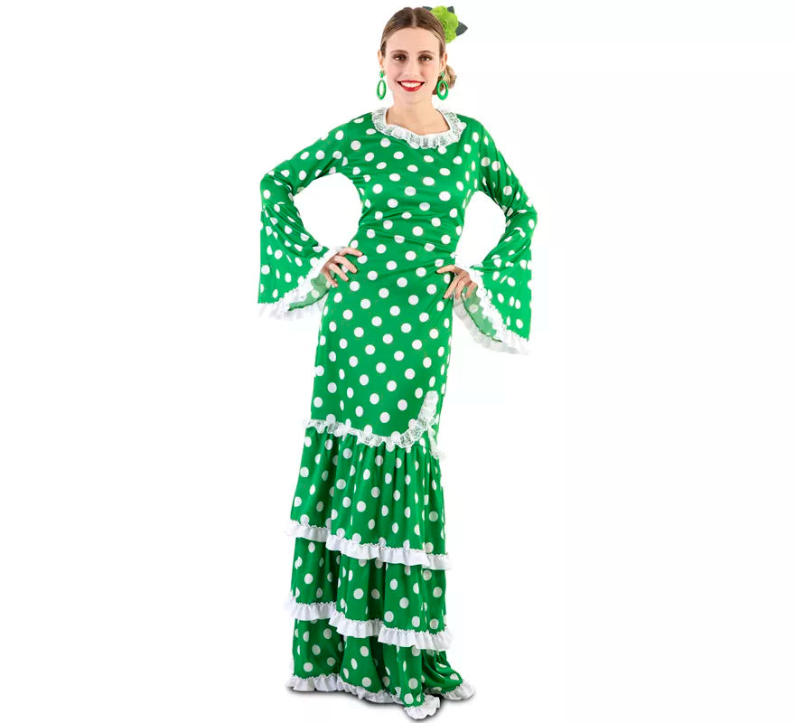 Translation missing: pt-PT.Flamenca Verde con lunares para mujer