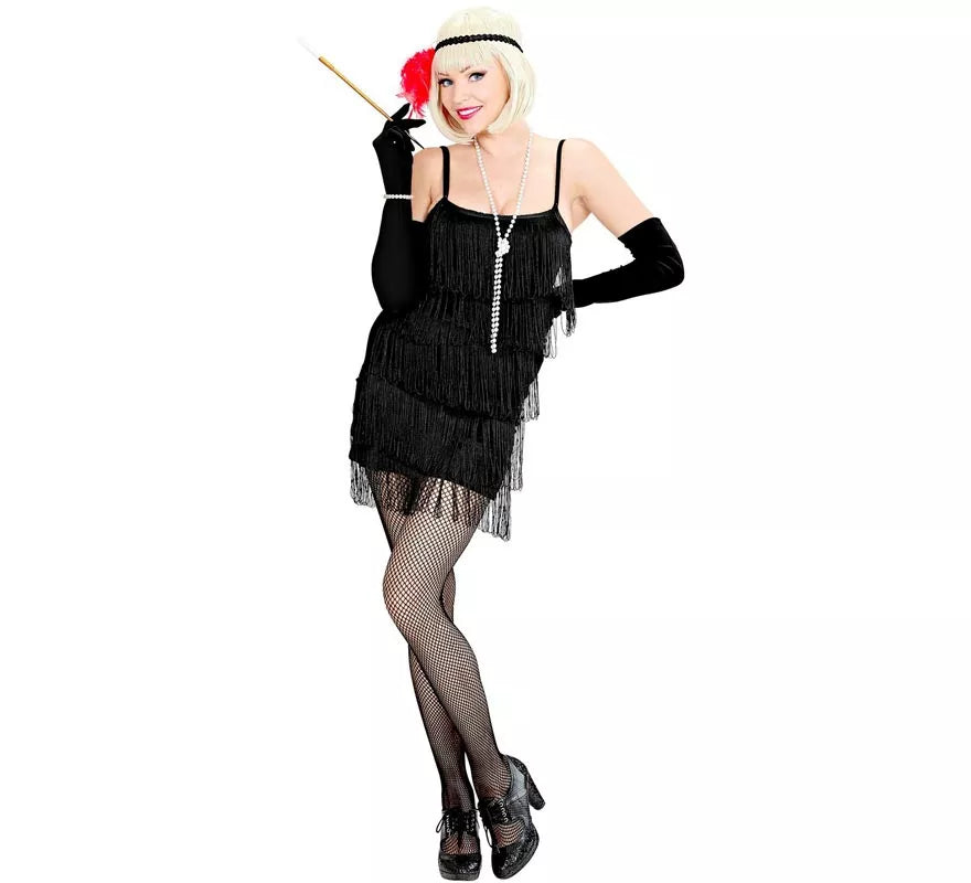 Translation missing: pt-PT.Disfraz de Flapper clásico negro para mujer