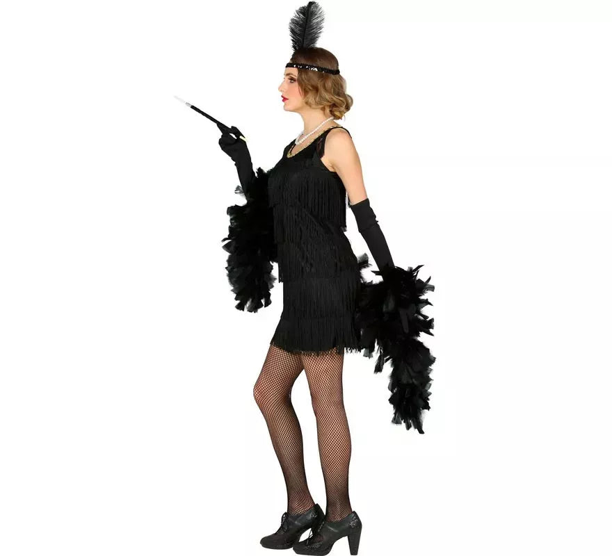 Translation missing: pt-PT.Disfraz de Flapper de los años 20 negro para mujer