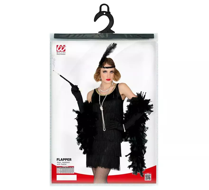 Translation missing: pt-PT.Disfraz de Flapper de los años 20 negro para mujer