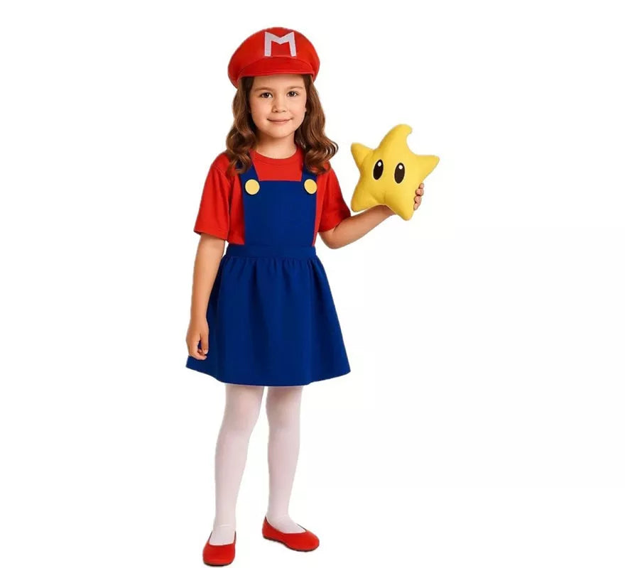 Translation missing: pt-PT.Disfraz de Fontanera de Videojuego para niña