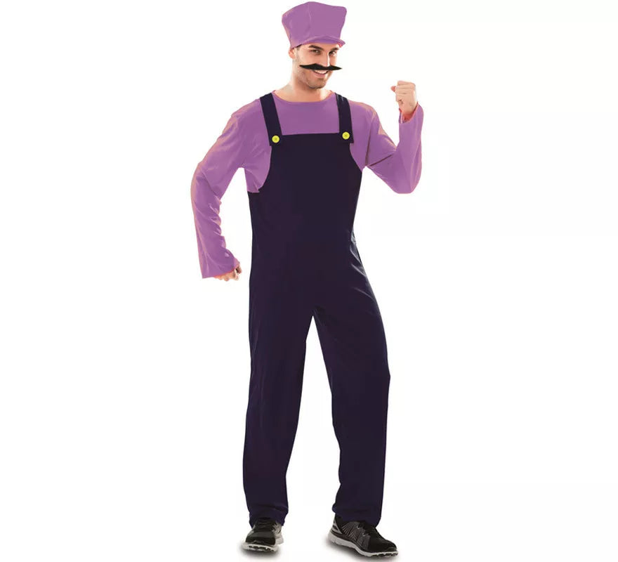 Translation missing: pt-PT.Disfraz de Fontanero Morado para hombre