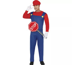 Fato de agricultor ou canalizador 2 em 1 para homem