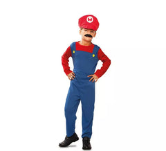 Fato de canalizador vermelho para menino