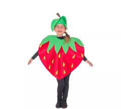 Fato de morango para crianças