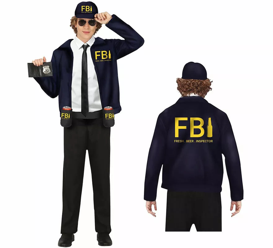 Translation missing: pt-PT.Disfraz de Fresh Beer Inspector FBI para hombre