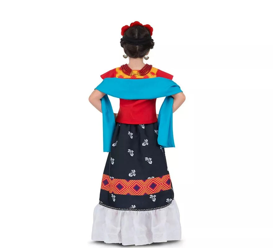 Translation missing: pt-PT.Disfraz de Frida Kahlo Clásica con tocado para bebé y niña