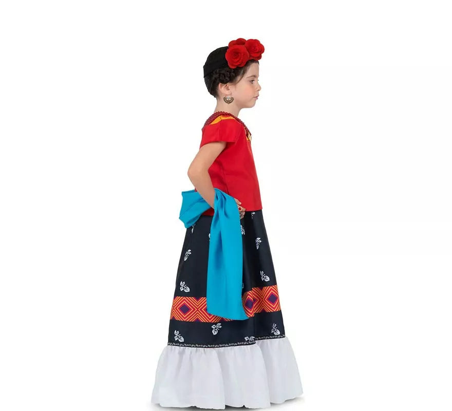 Disfraz de Frida Kahlo Clásica con tocado para bebé y niña