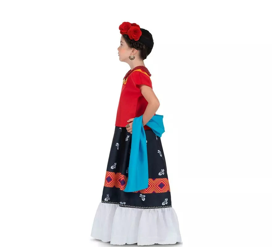 Translation missing: pt-PT.Disfraz de Frida Kahlo Clásica con tocado para bebé y niña