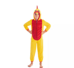 Fato de Galo Amarelo e Vermelho para menino