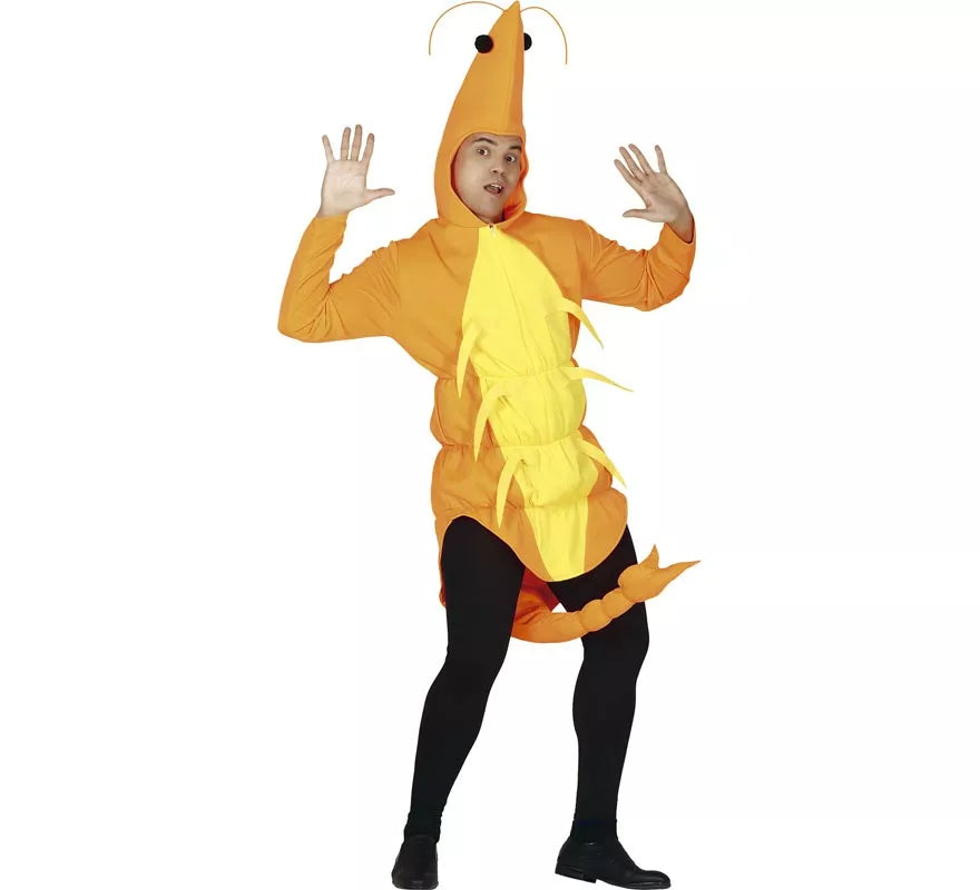 Disfraz de Gamba Naranja para adultos