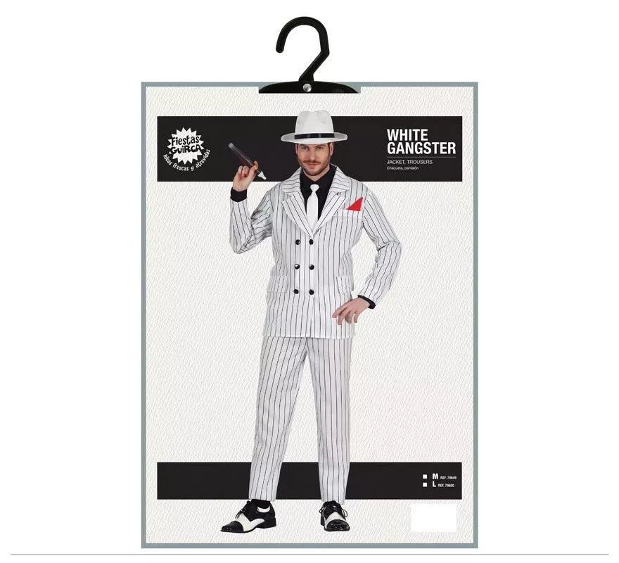 Translation missing: pt-PT.Disfraz de Gánster Millonario Blanco para hombre