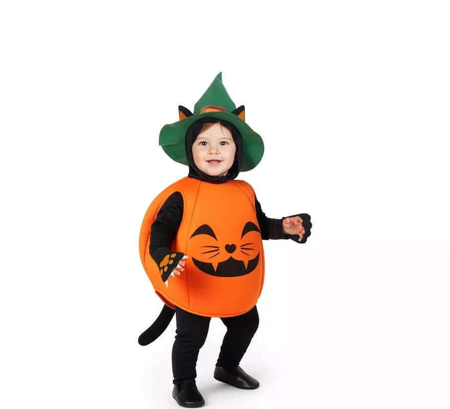 Disfraz de Gatito Calabaza para bebé