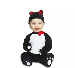Fato de gatinho preto para bebé