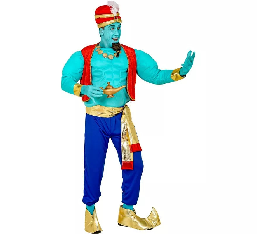 Translation missing: pt-PT.Disfraz de Genio Mágico azul para hombre