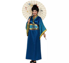 Fato de Gheisa azul para mulher