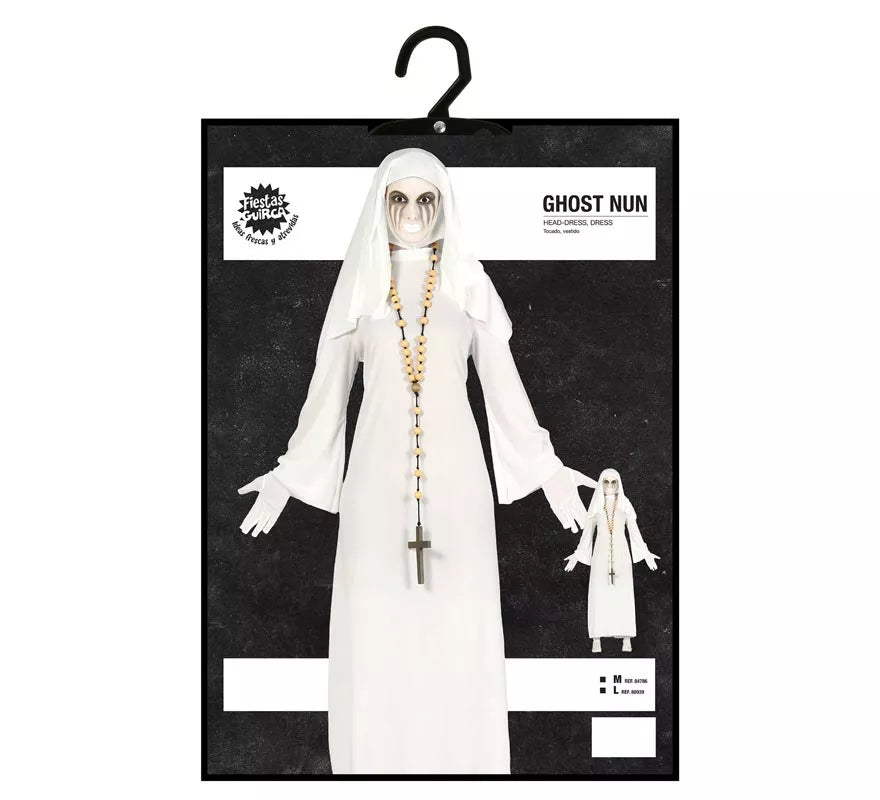 Translation missing: pt-PT.Disfraz de Ghost Monja blanca para mujer en Halloween