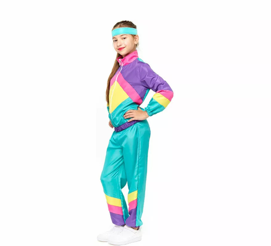 Translation missing: pt-PT.Disfraz de Gimnasta Chándal Retro para niño
