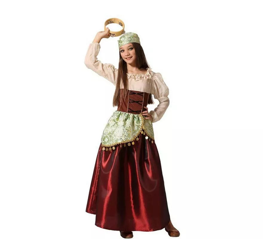 Translation missing: pt-PT.Disfraz de Gitana con Pañuelo para niña