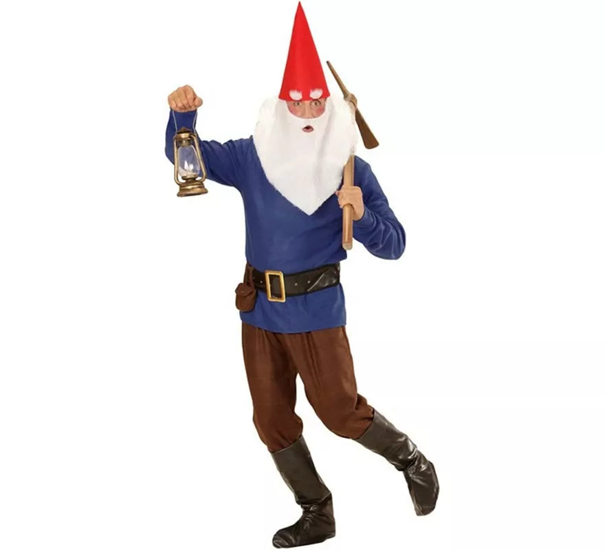 Disfraz de Gnomo azul para hombre