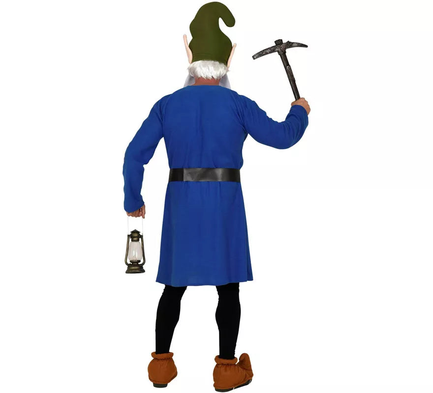 Disfraz de Gnomo Azul Trabajador para hombre