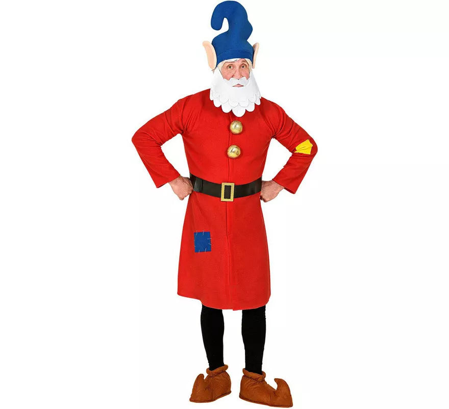 Disfraz de Gnomo Rojo Trabajador para hombre