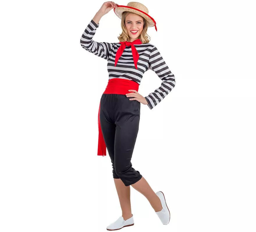 Translation missing: pt-PT.Disfraz de Gondolera con Sombrero para mujer