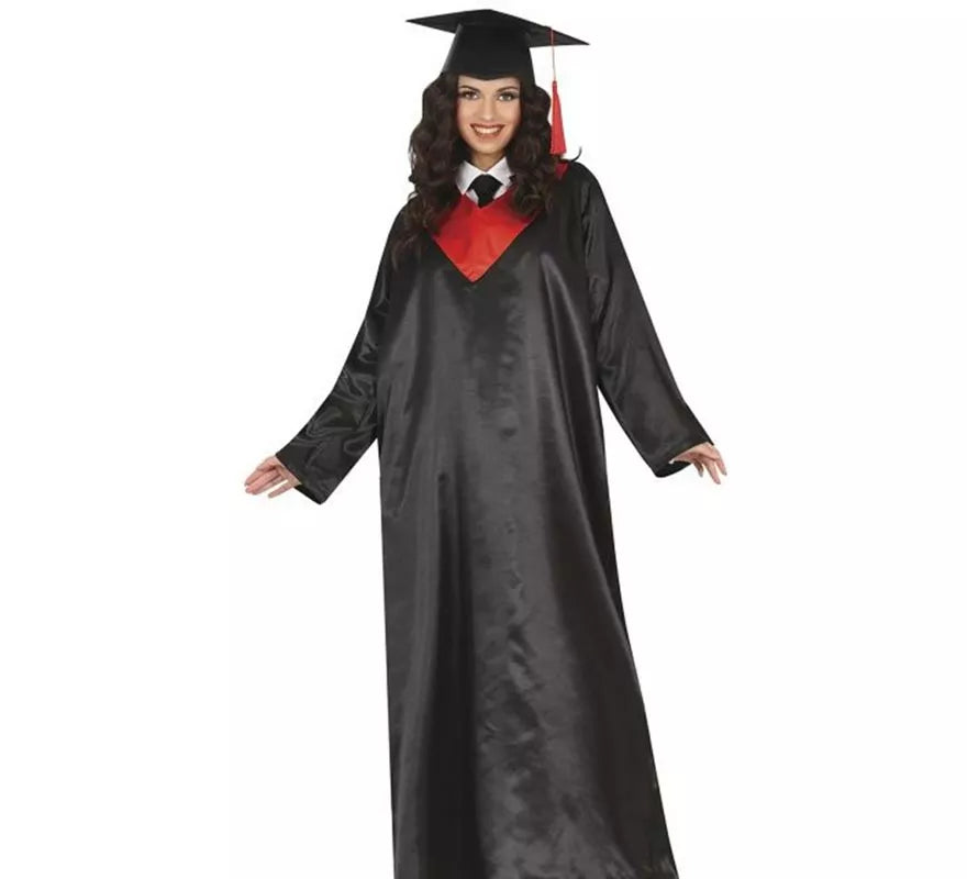 Translation missing: pt-PT.Disfraz de Graduado negro y rojo adulto