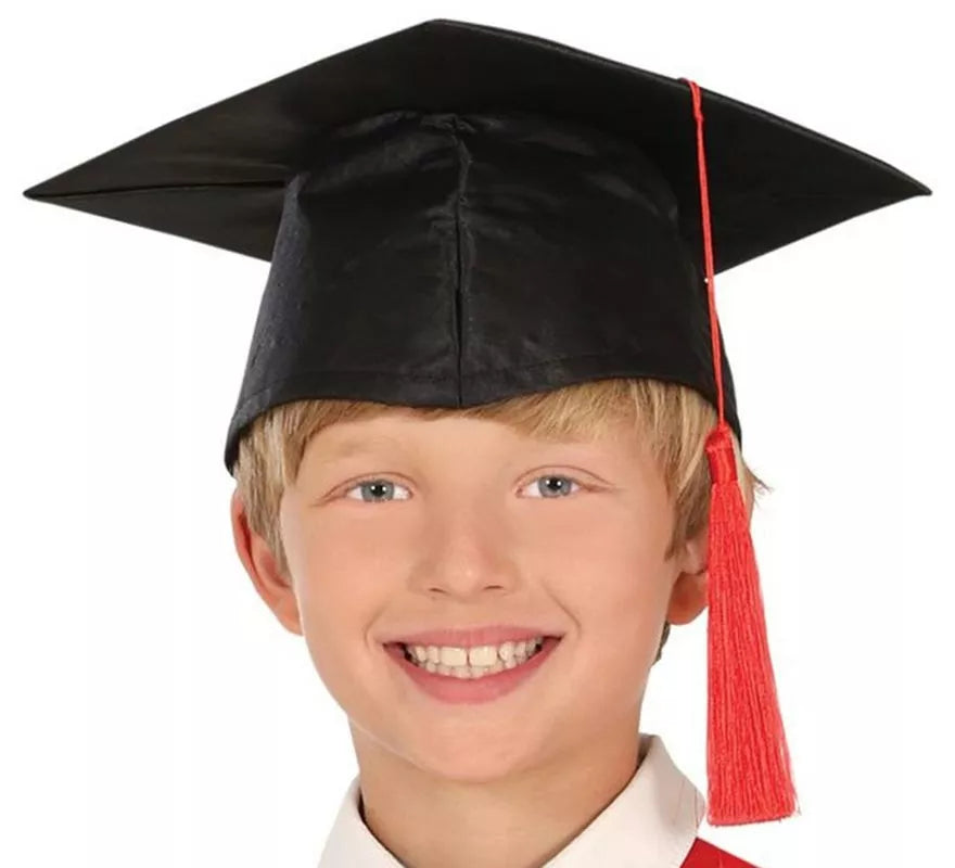 Translation missing: pt-PT.Disfraz de Graduado rojo y negro para niños y adolescentes