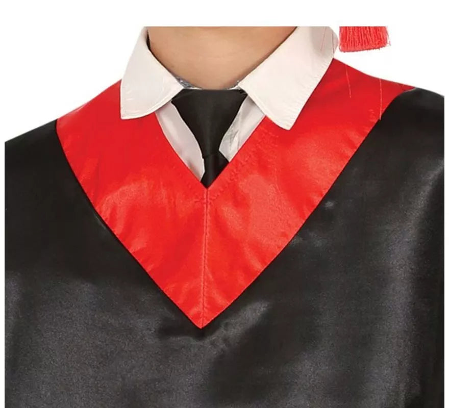 Translation missing: pt-PT.Disfraz de Graduado rojo y negro para niños y adolescentes