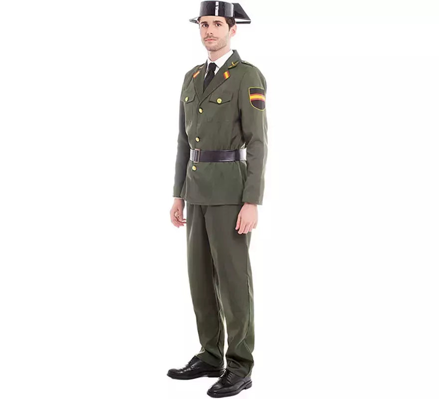 Translation missing: pt-PT.Disfraz de Guardia Civil Verde para hombre