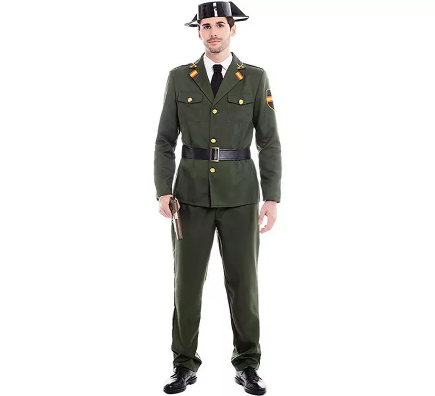 Translation missing: pt-PT.Disfraz de Guardia Civil Verde para hombre